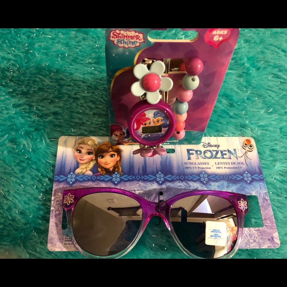 Shimmer Shine watch and Frozen Sunglasses Set